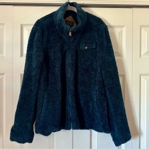 Pendleton Womens Teal Full Zip Sherpa‎ Jacket Pockets XL EUC
